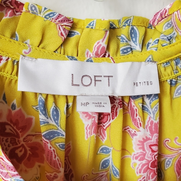 NWT Loft Floral Sleeveless Ruffle Top - Picture 7 of 12
